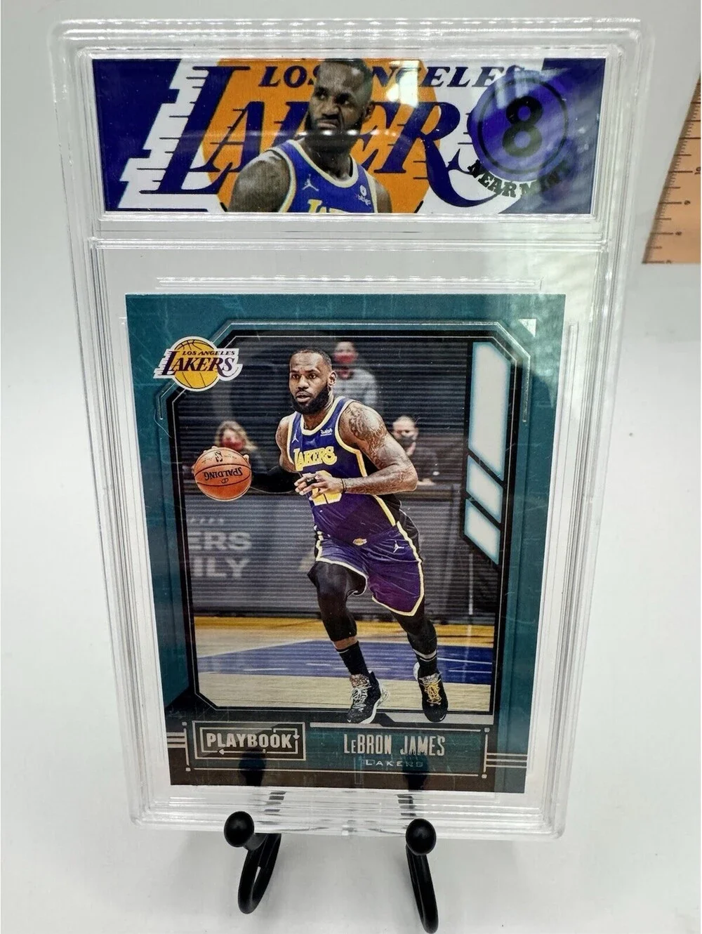 Lebron James 2020-21 Chronicles Playbook #178 Graded 8 Near Mint